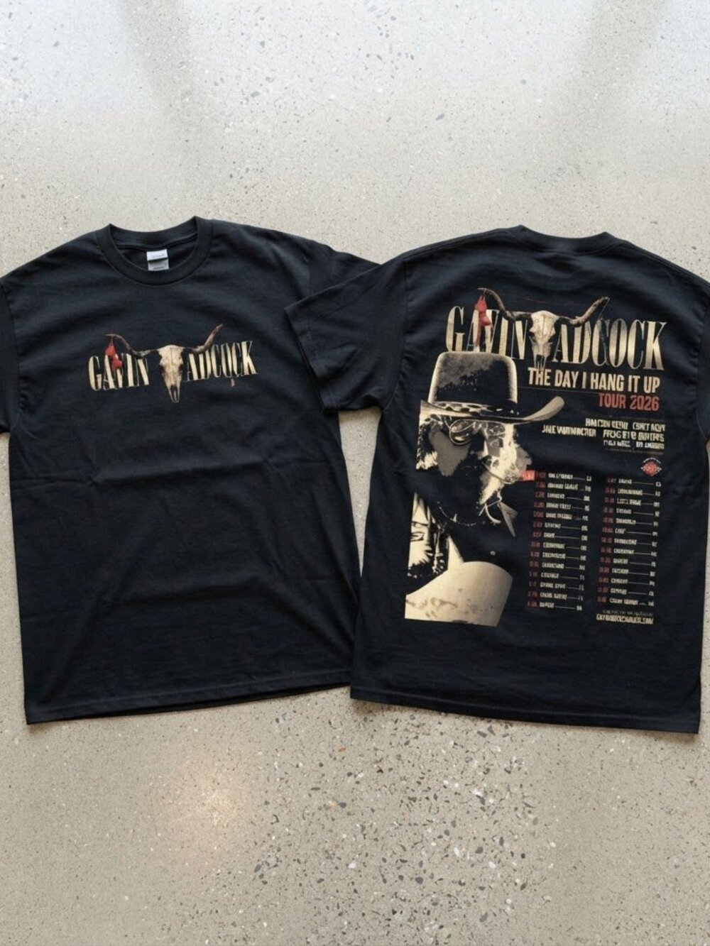 Gavin Adcock The Day I Hang It Up Tour 2026 Black T-Shirt S-4XL
